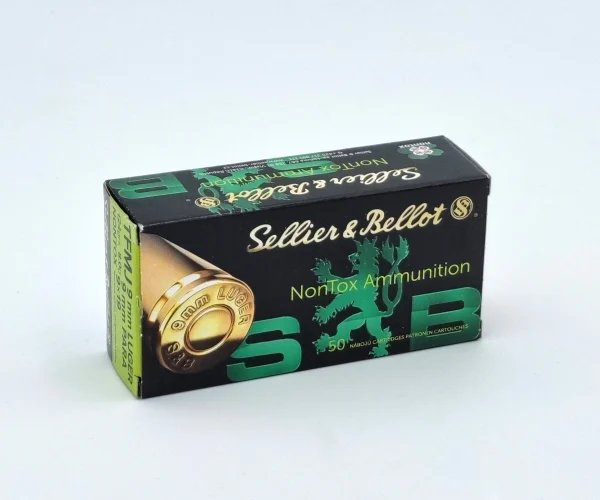 Munition Kurzwaffe Pistole Sellier & Bellot 9mm Luger TFMJ NonTox 124grs.