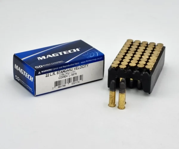 Munition Kurzwaffe Pistole Langwaffe Gewhr Magtech .22 lfb. Standard Velocity LRN 40grs. Blei Rundkopf