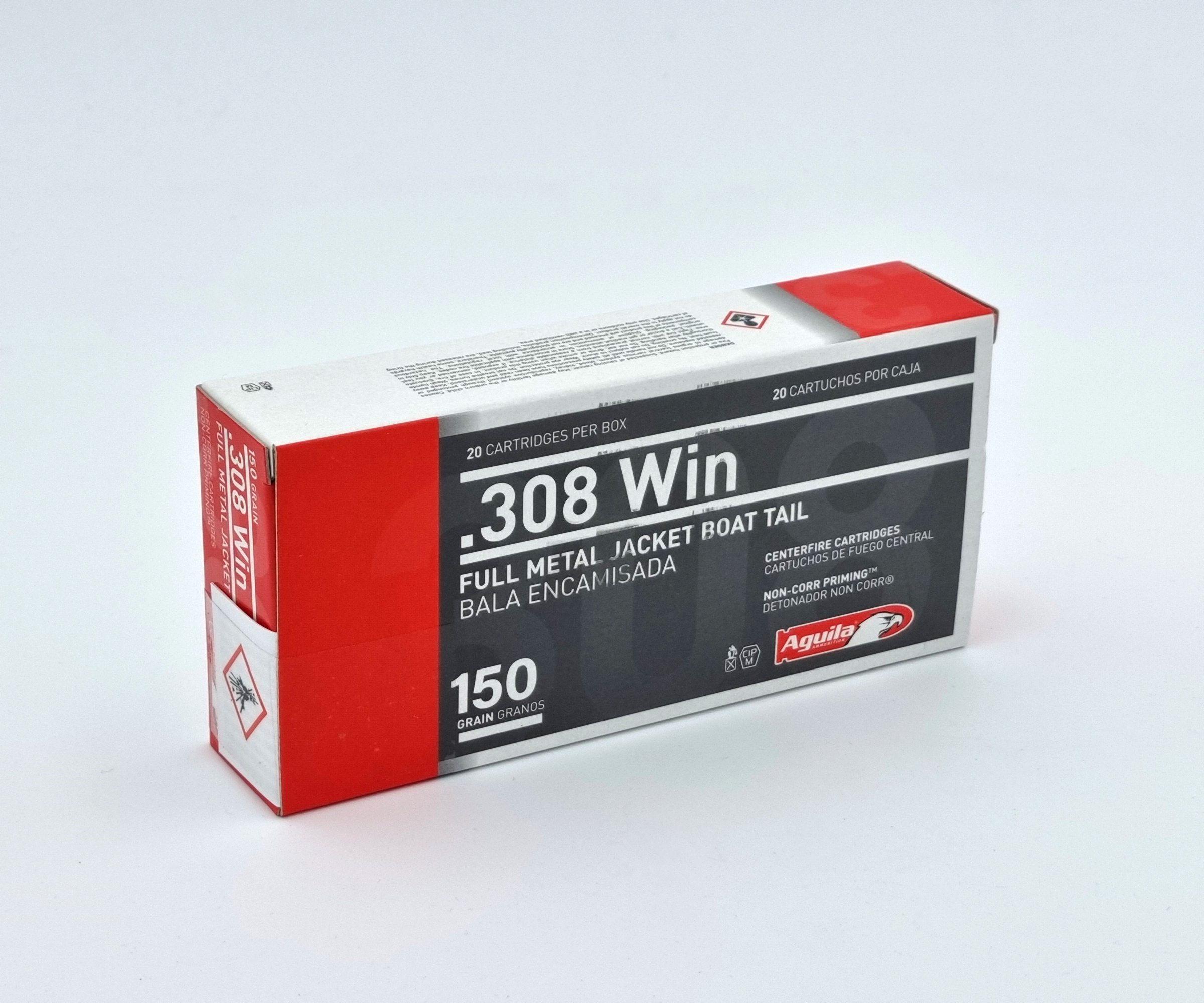 Munition Langwaffe Gewehr Aguila .308 Winchester 150grs. FMJ-BT