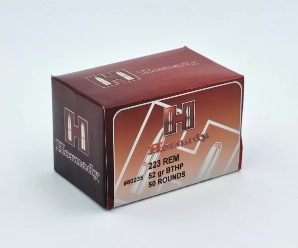 Munition Langwaffe Gewehr Hornady .223 Rem. 52grs. BTHP