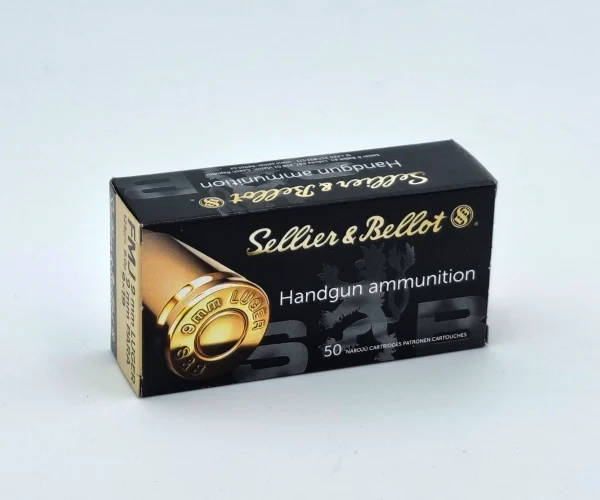Munition Kurzwaffe Pistole Sellier & Bellot 9mm Luger 124grs. Vollmantel