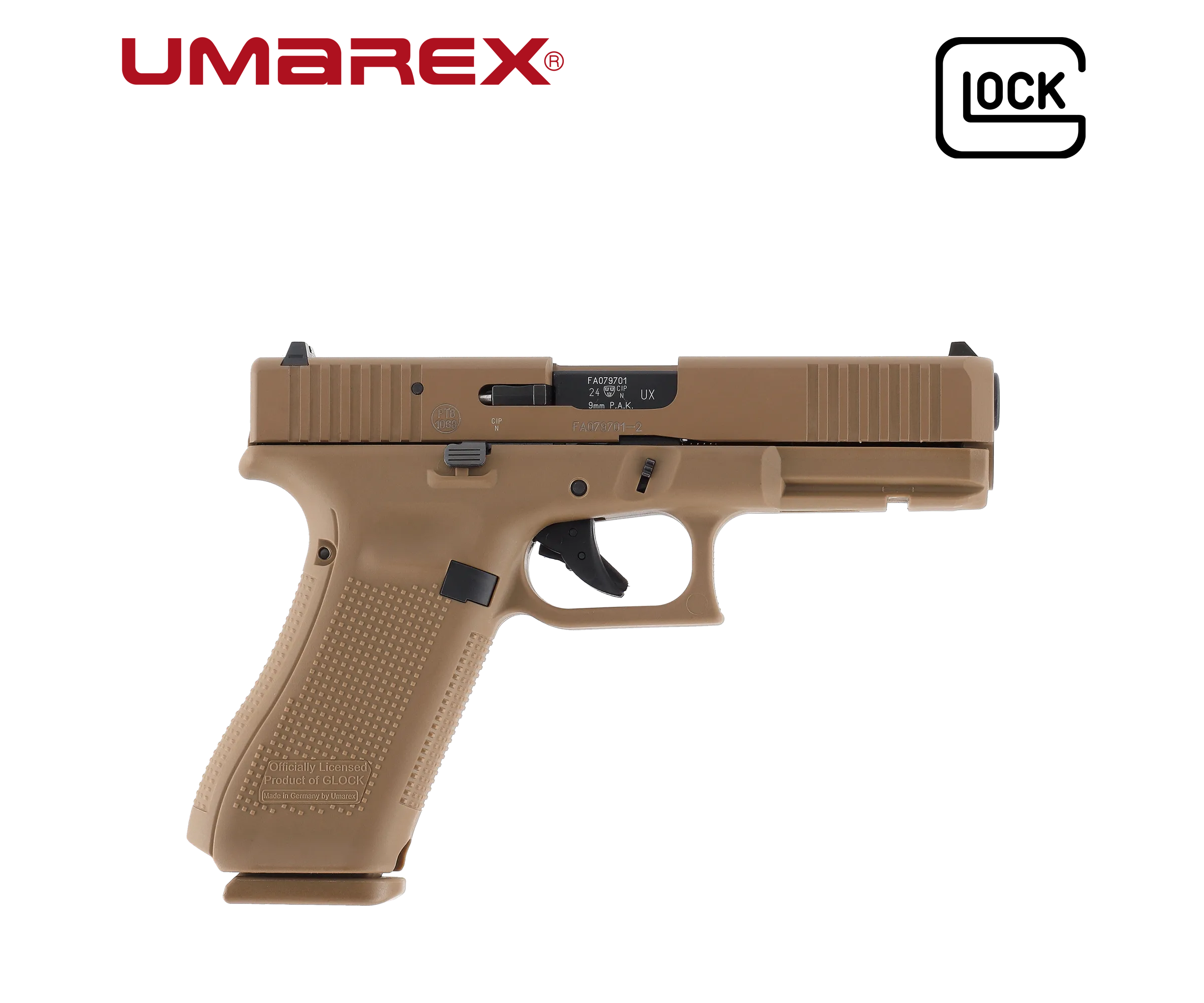 UMAREX GLOCK 17 Gen5 SV Double Set 9 mm P.A.K., Schwarz und Coyote – Bild 4