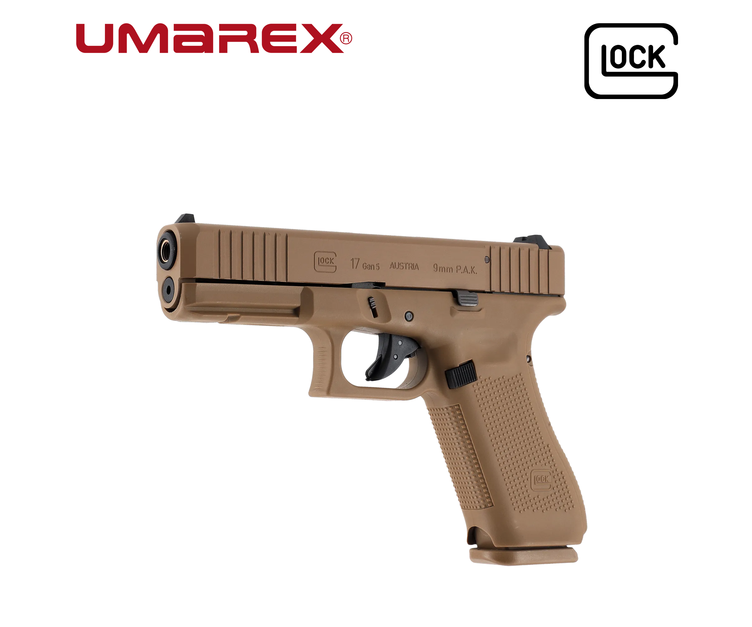 UMAREX GLOCK 17 Gen5 SV Double Set 9 mm P.A.K., Schwarz und Coyote – Bild 5